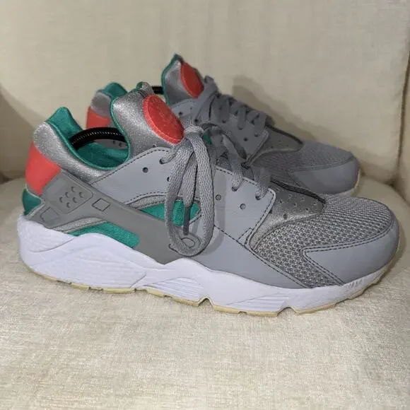 Nike Air Huarache Run Men Size 11.5 South Beach 318429-053 Teal Pink White Gray - Picture 2 of 11